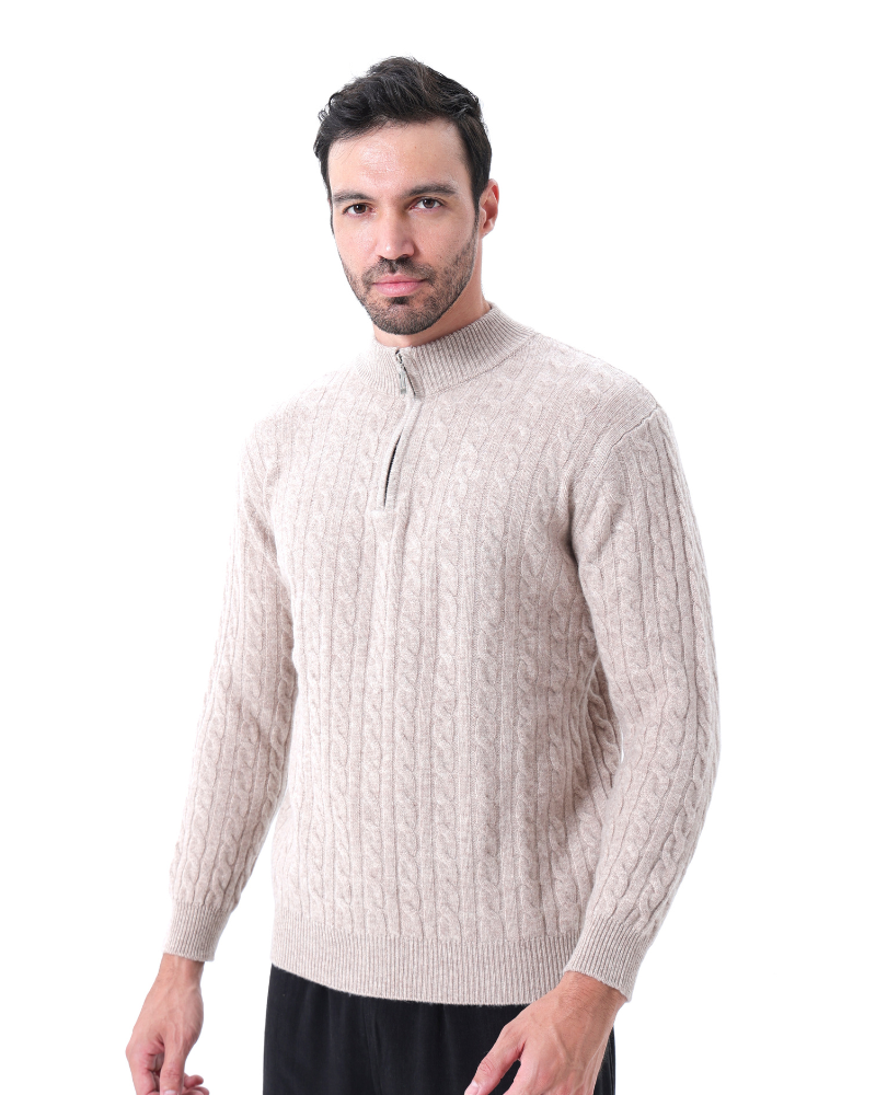 Silke Københaven | 100% Cashmere Vævet Halv Lynlås
