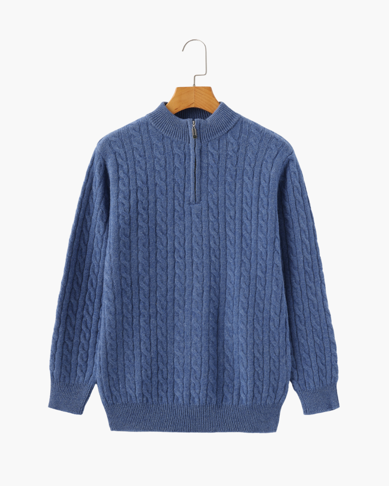 Silke Københaven | 100% Cashmere Vævet Halv Lynlås