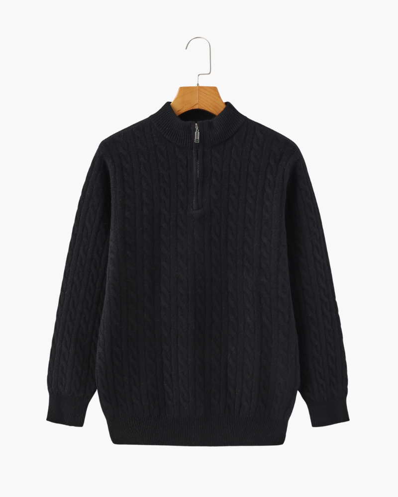 Silke Københaven | 100% Cashmere Vævet Halv Lynlås