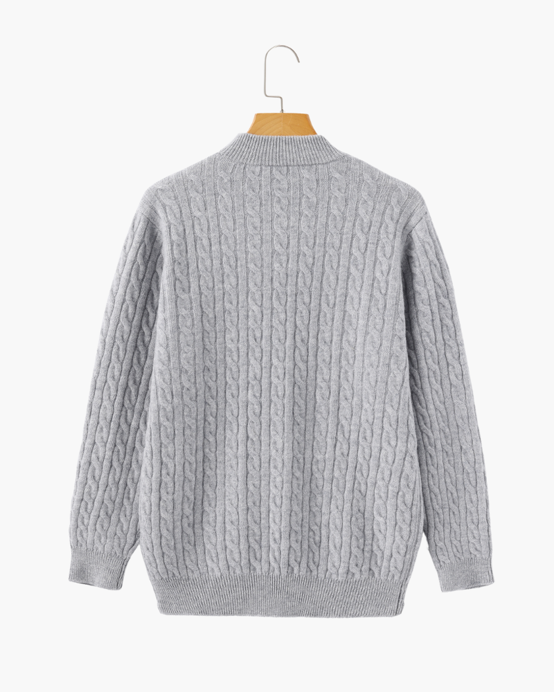 Silke Københaven | 100% Cashmere Vævet Halv Lynlås