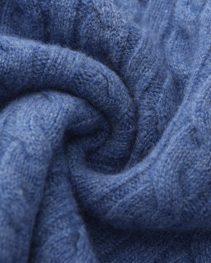 Silke Københaven | 100% Cashmere Vævet Halv Lynlås