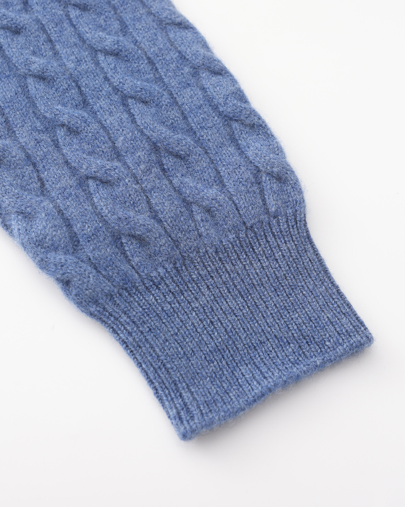 Silke Københaven | 100% Cashmere Vævet Halv Lynlås